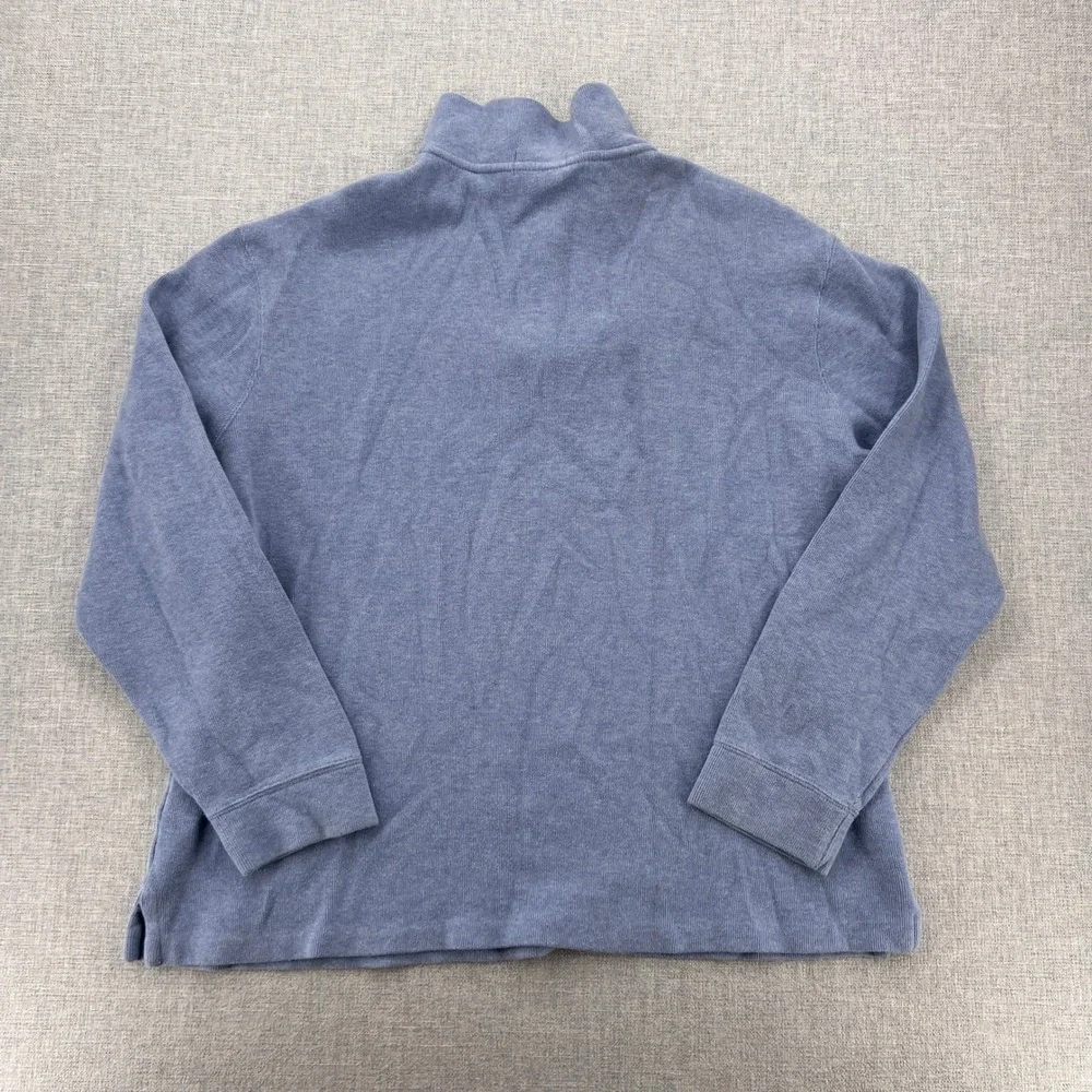 Polo Ralph Lauren Quarter Zip Pullover Sweater Men XL Blue Preppy Classic Ivy - Picture 4 of 10